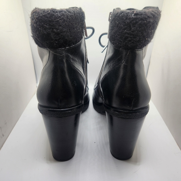 Michael Michael Kors Womens Size 9M Platform Leather Kim Lace Up Bootie Black - Picture 9 of 14